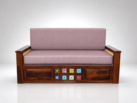 Siya Casa Solid Wood Sheesham Sofa Bed