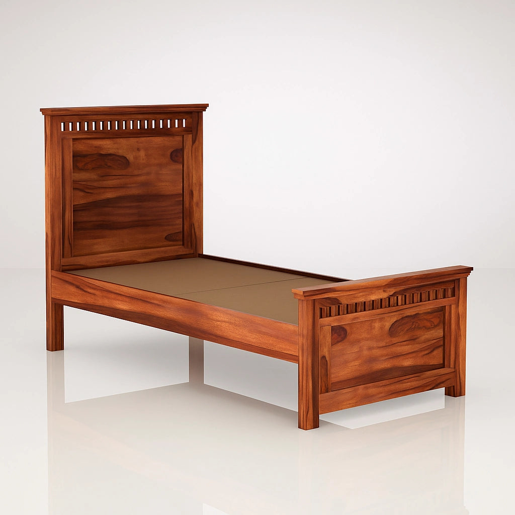 Adolf Wooden Single Bed without storage