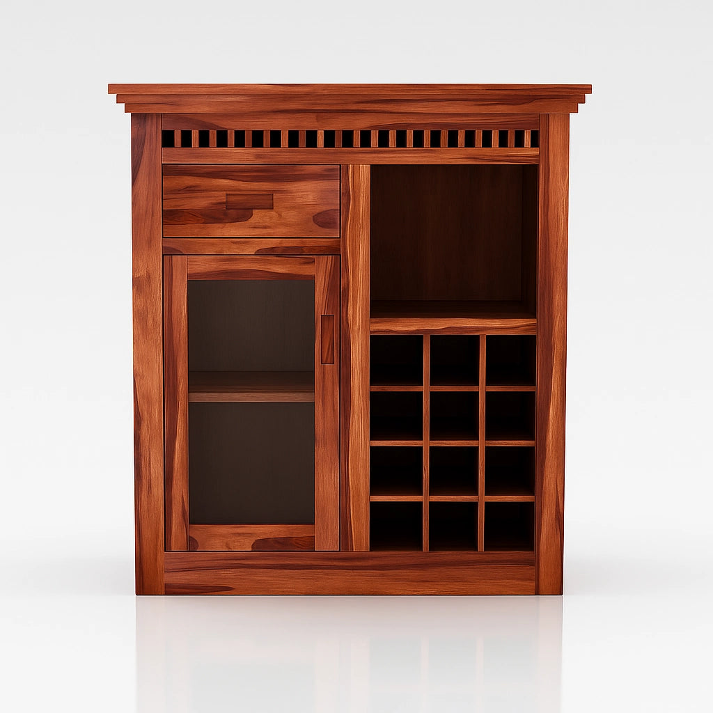 Adolf Wooden Small Bar Cabinet