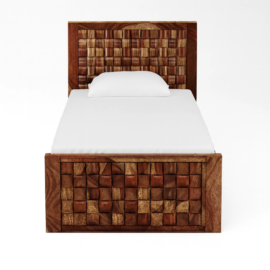 Niwar Wooden Single Bed without storage