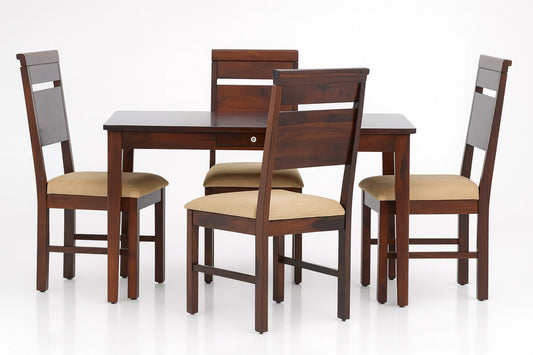 Aryvara Sheesham Wood Dining Table 4 Seater Set