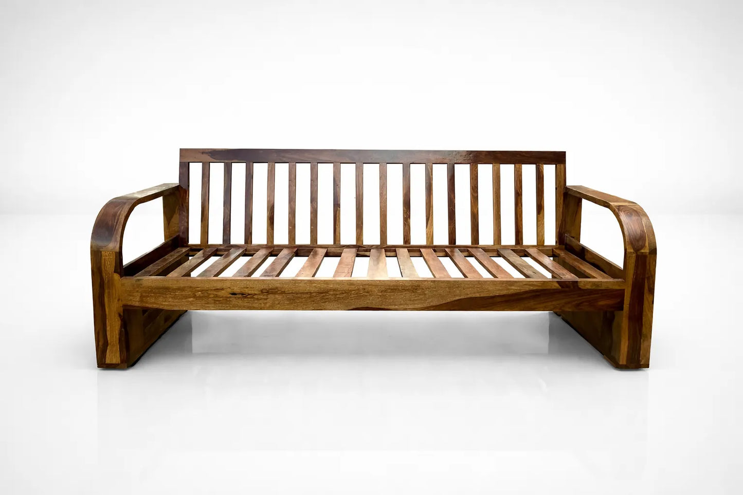 Param Sheesham Wooden 3 Seater Sofa