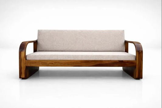 Param Sheesham Wooden 3 Seater Sofa