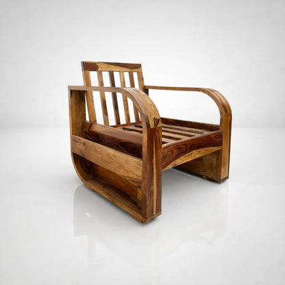 Param Traditional Sheesham Wood 5 Seater Sofa Set