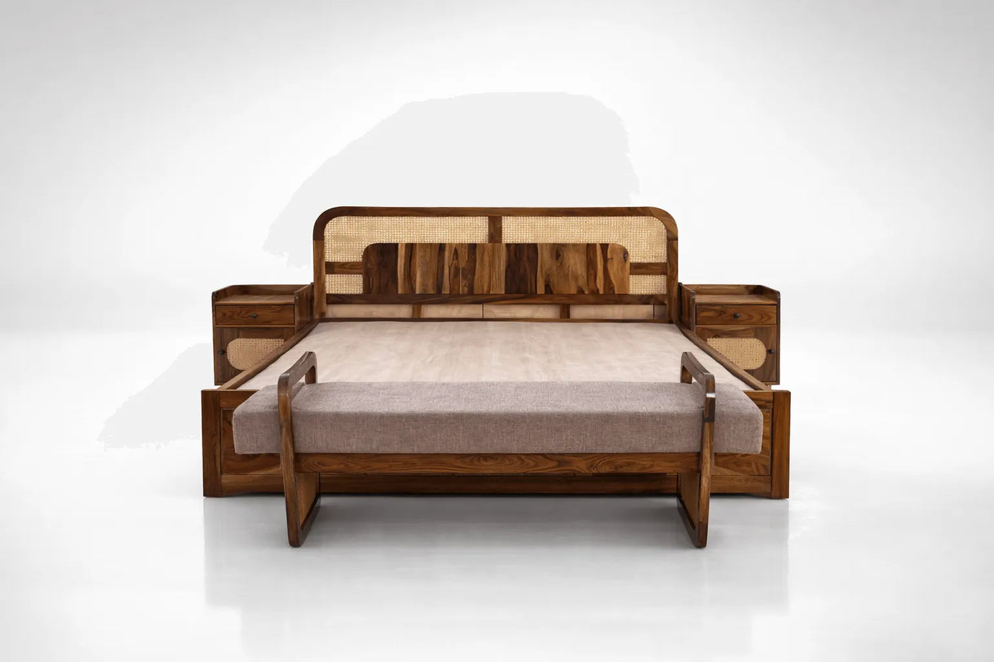 Siya Sheesham Wooden King Size Bed With Box Storage