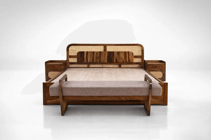 Siya Sheesham Wooden King Size Bed With Box Storage
