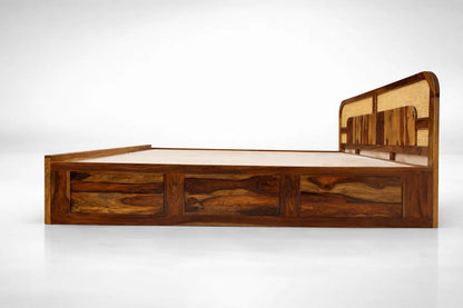 Siya Sheesham Wooden King Size Bed With Box Storage