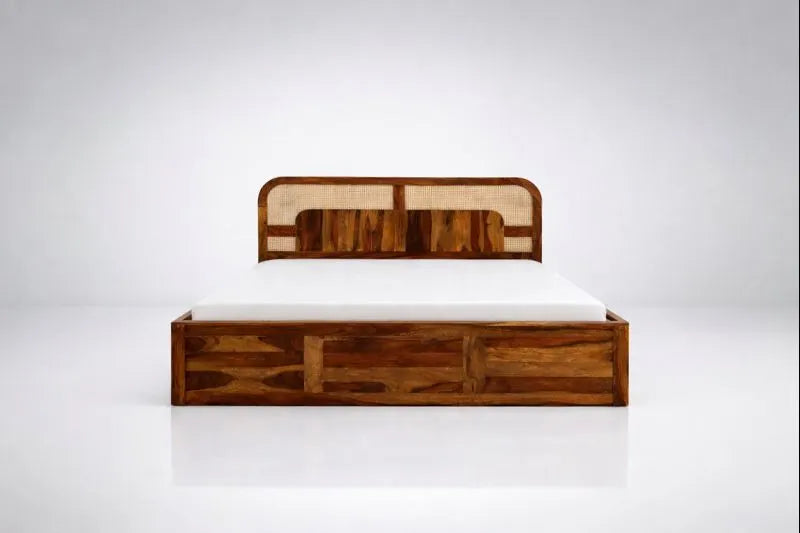Siya Sheesham Wooden King Size Bed With Box Storage