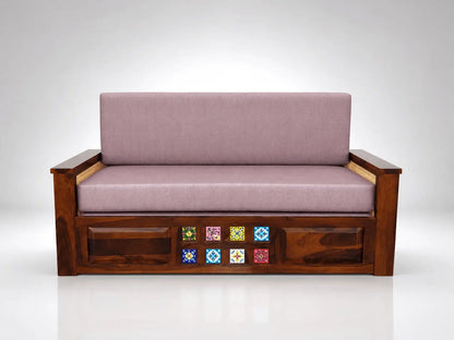Siya Casa Solid Wood Sheesham Sofa Bed