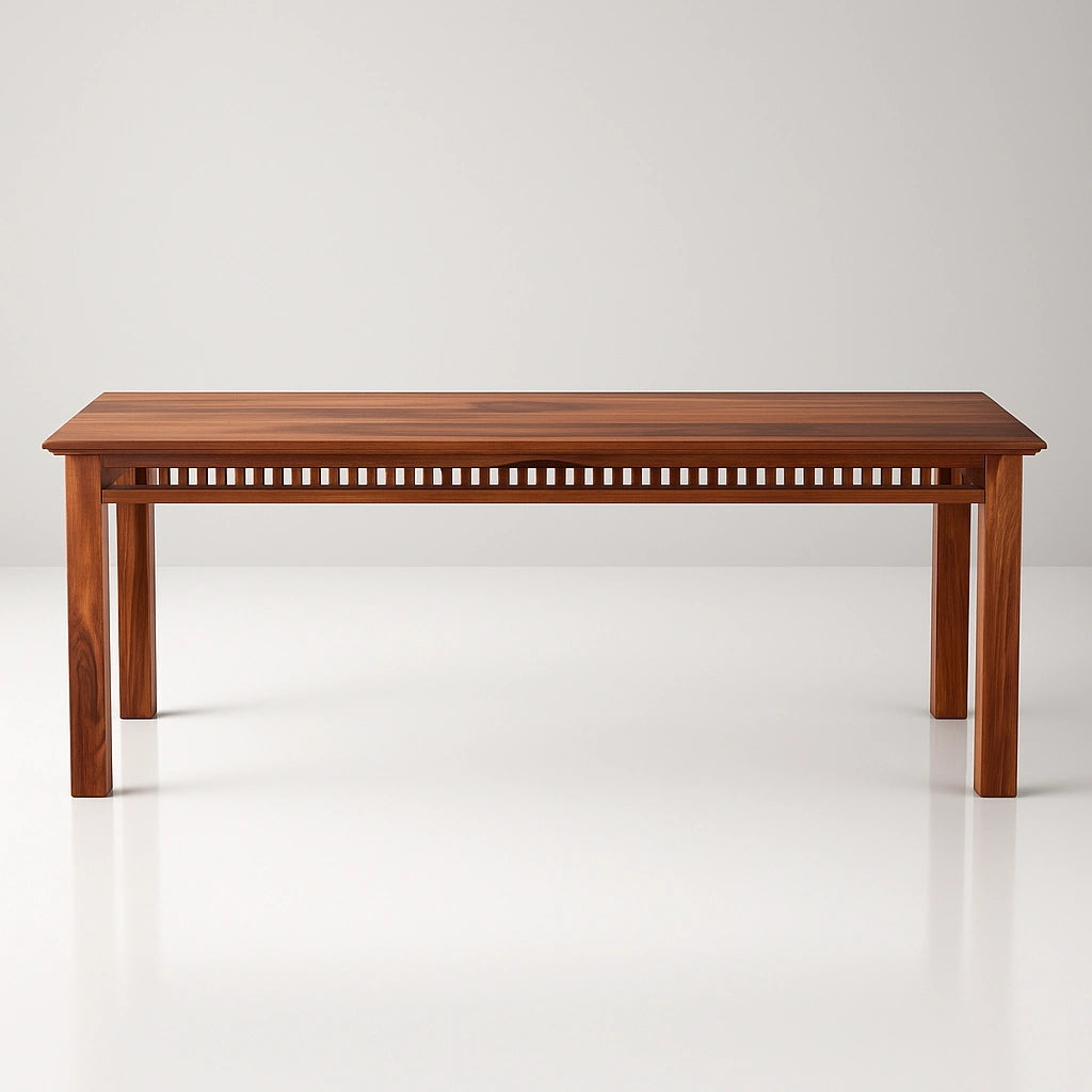 Adolf Wooden Dining Table 6 Seater Set with bench