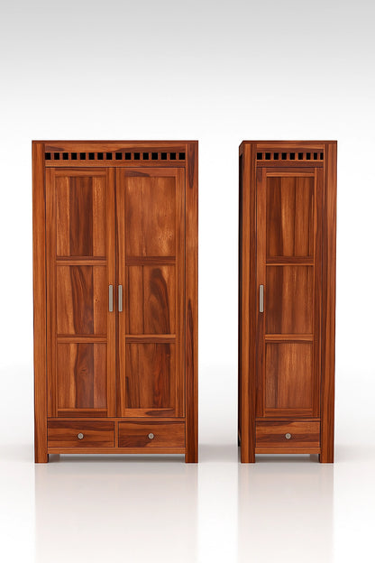 Adolf Wooden 3 Door Multi-Utility Wardrobe