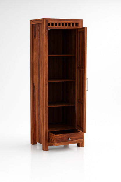 Adolf Wooden 1 Door Multi-Utility Wardrobe
