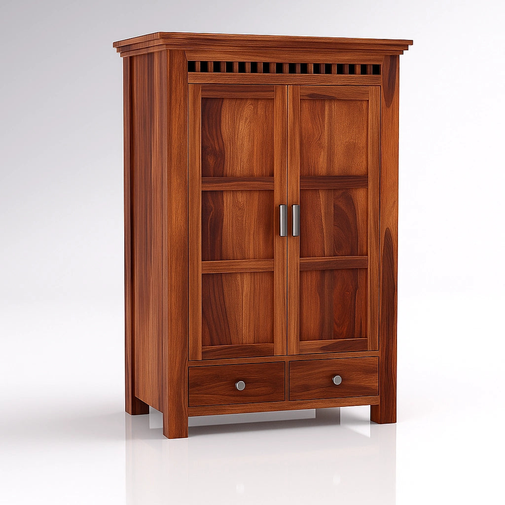 Adolf Wooden 2 Door Medium Size Wardrobe