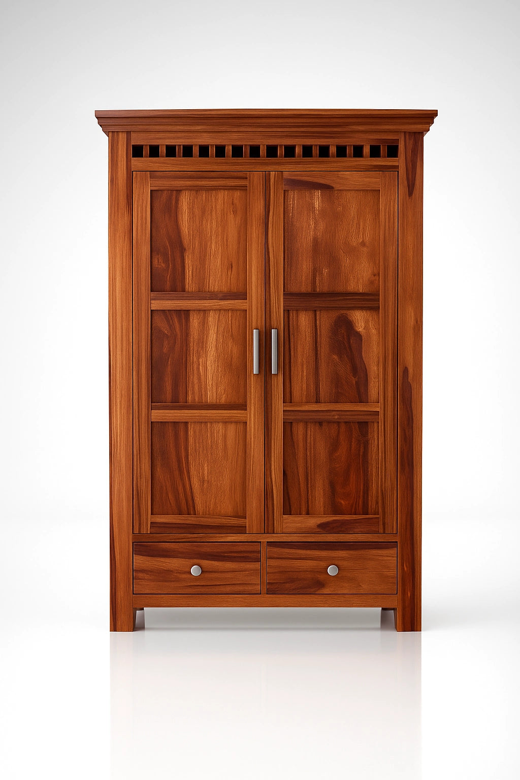 Adolf Wooden 2 Door Medium Size Wardrobe