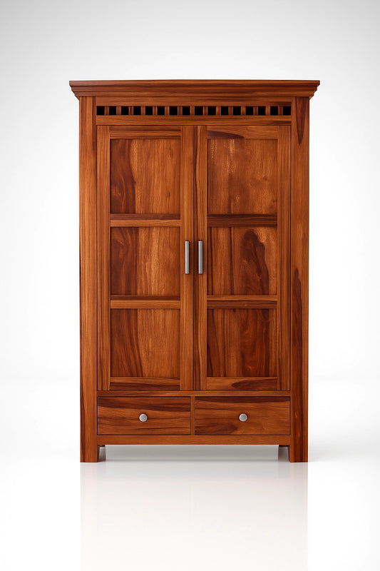 Adolf Wooden 2 Door Medium Size Wardrobe