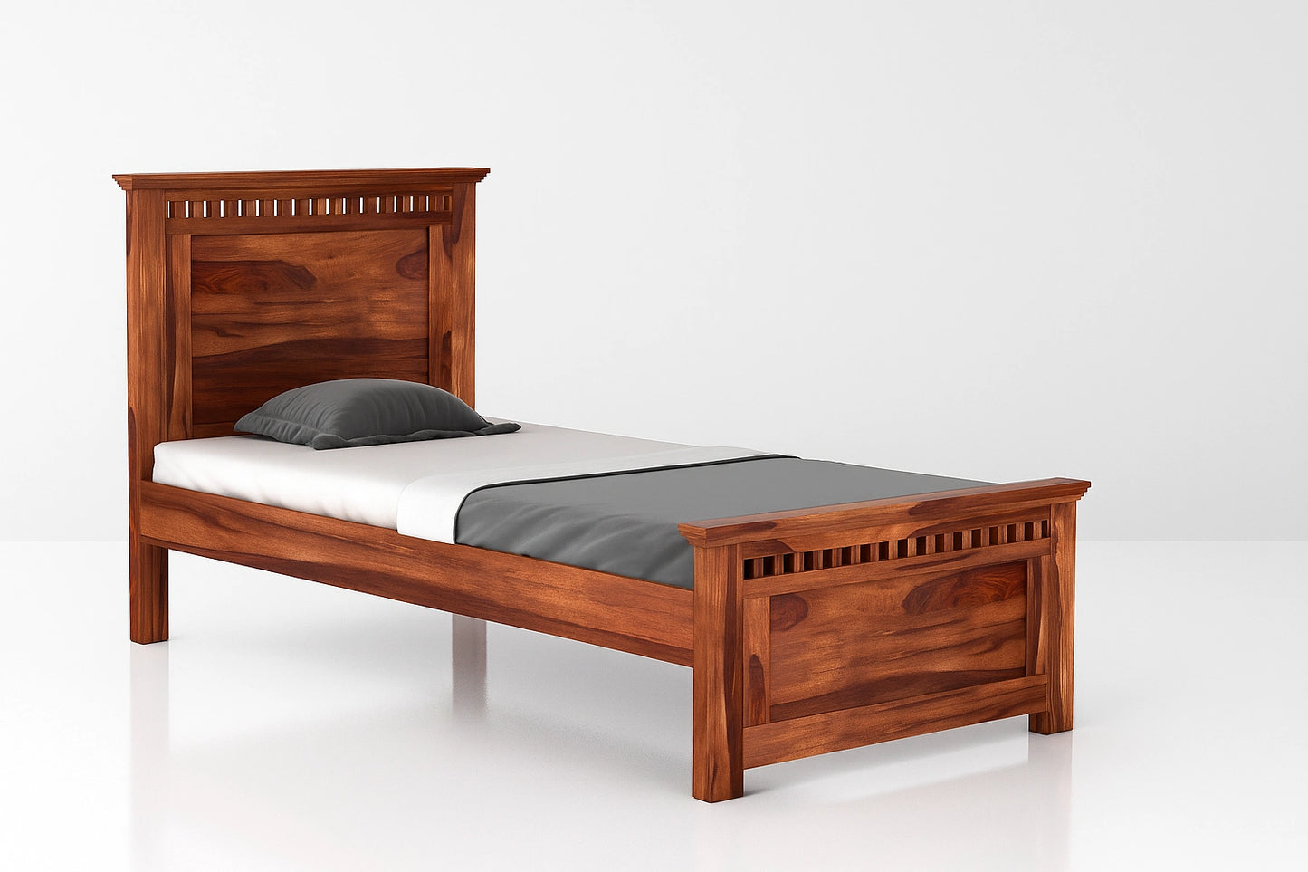 Adolf Wooden Single Bed without storage