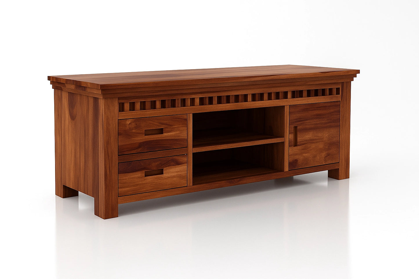 Adolf Wooden Tv Unit with Open & Close Storage