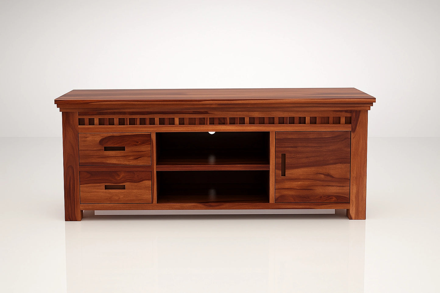 Adolf Wooden Tv Unit with Open & Close Storage