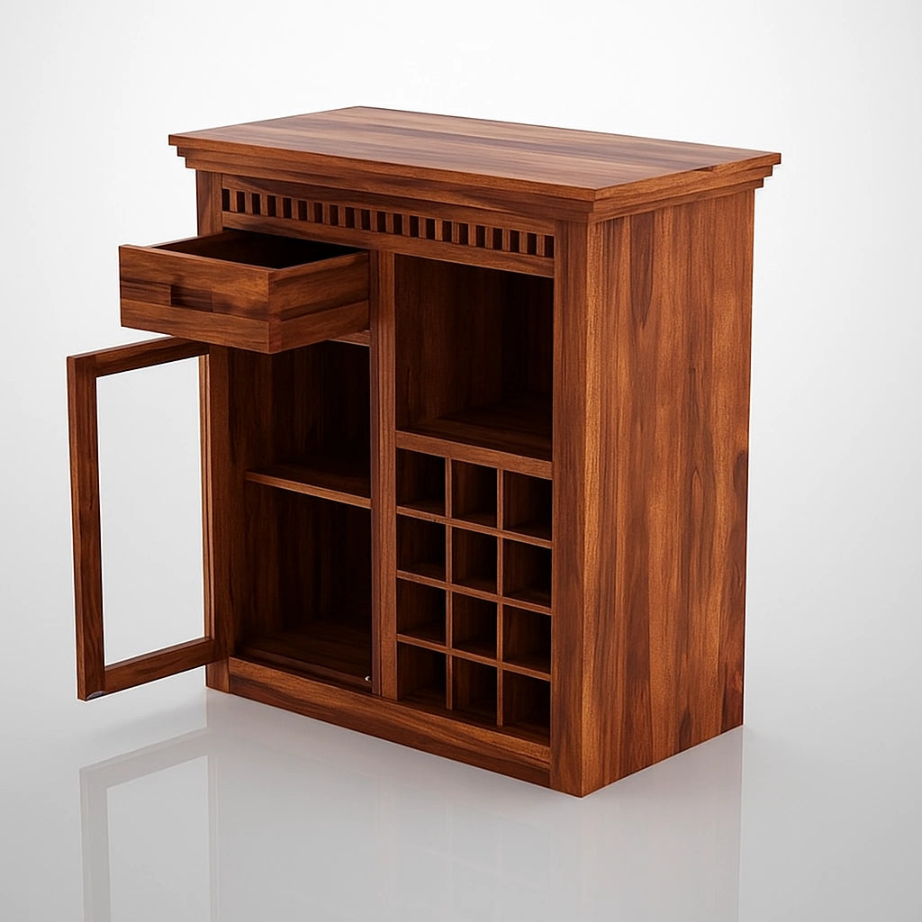 Adolf Wooden Small Bar Cabinet