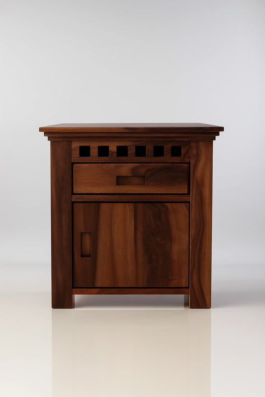 Adolf Wooden Bed Side Table