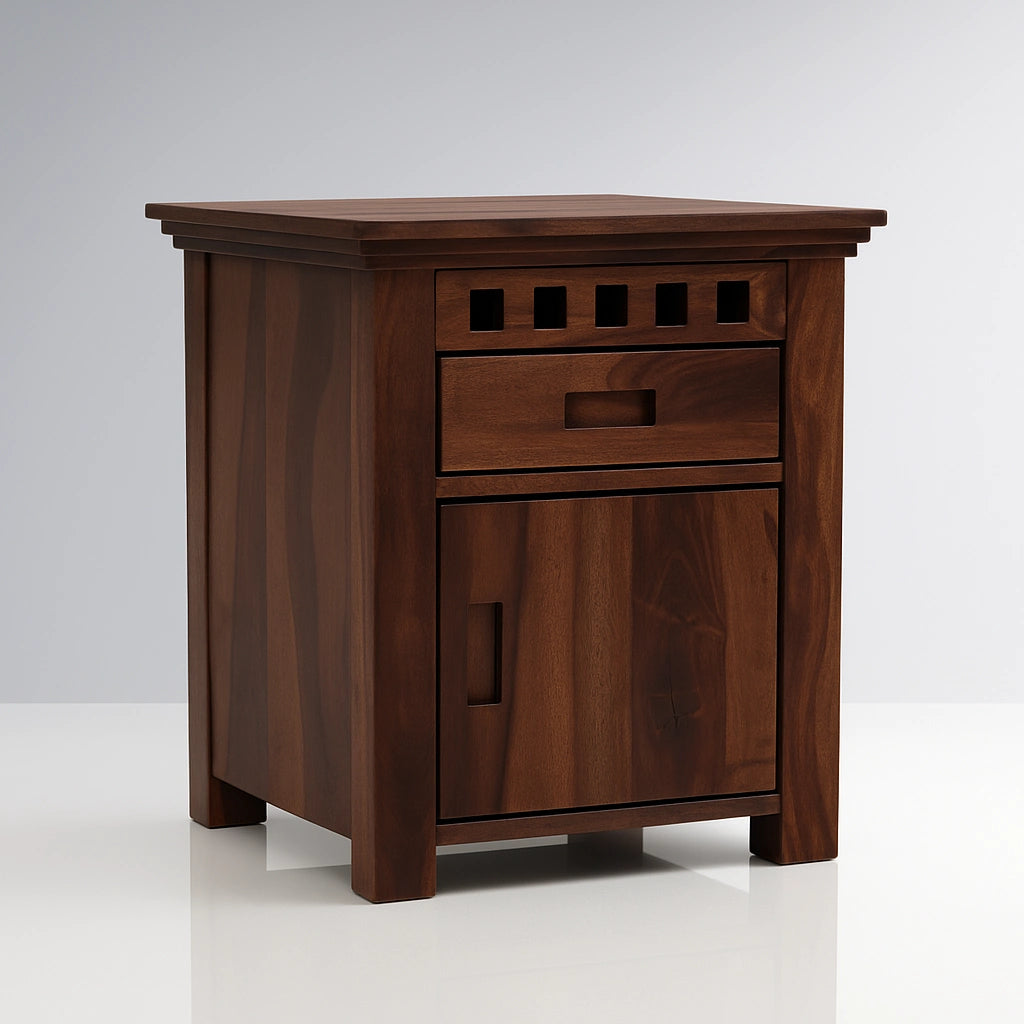 Adolf Wooden Bed Side Table