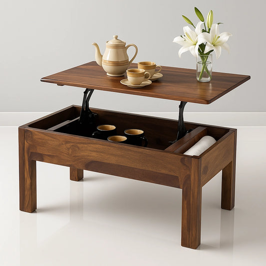 Utsav Wooden Hydraulic centre Table