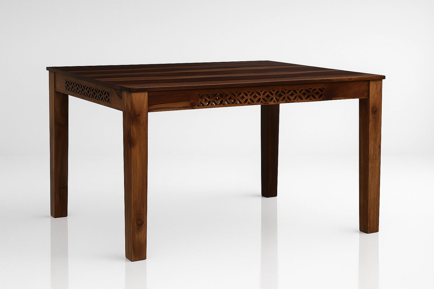 Roots Wooden Dining Table 4 Seater Set with bench