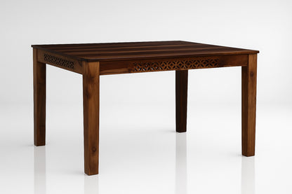 Roots Wooden Dining Table 4 Seater Set with bench