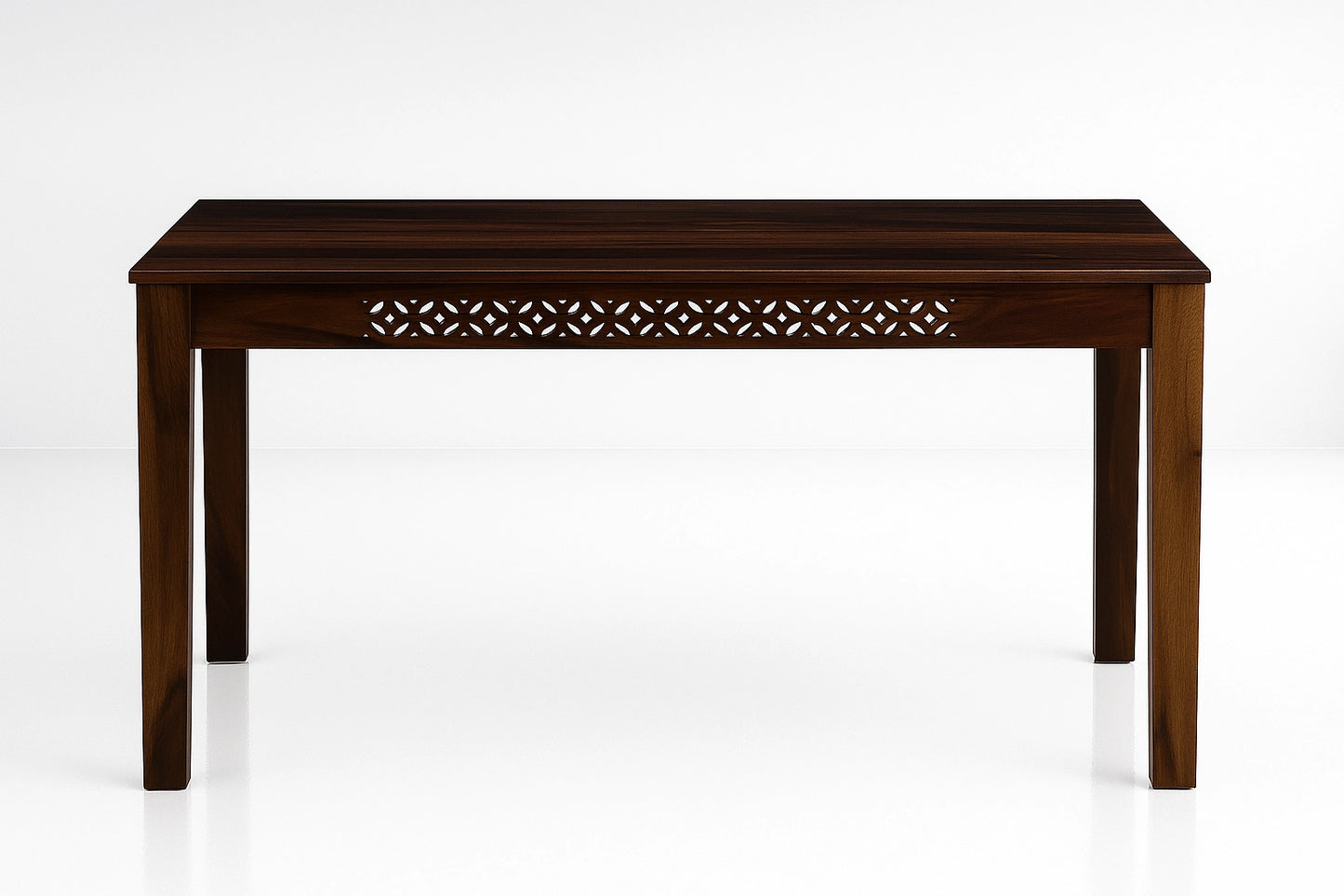 Roots Wooden Dining Table 6 Seater Set with bench and cushions