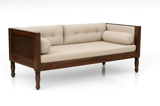 Roots Sheesham Wooden 3 Seater Sofa