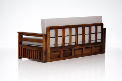 Magadha Wooden Sofa Bed with Storage
