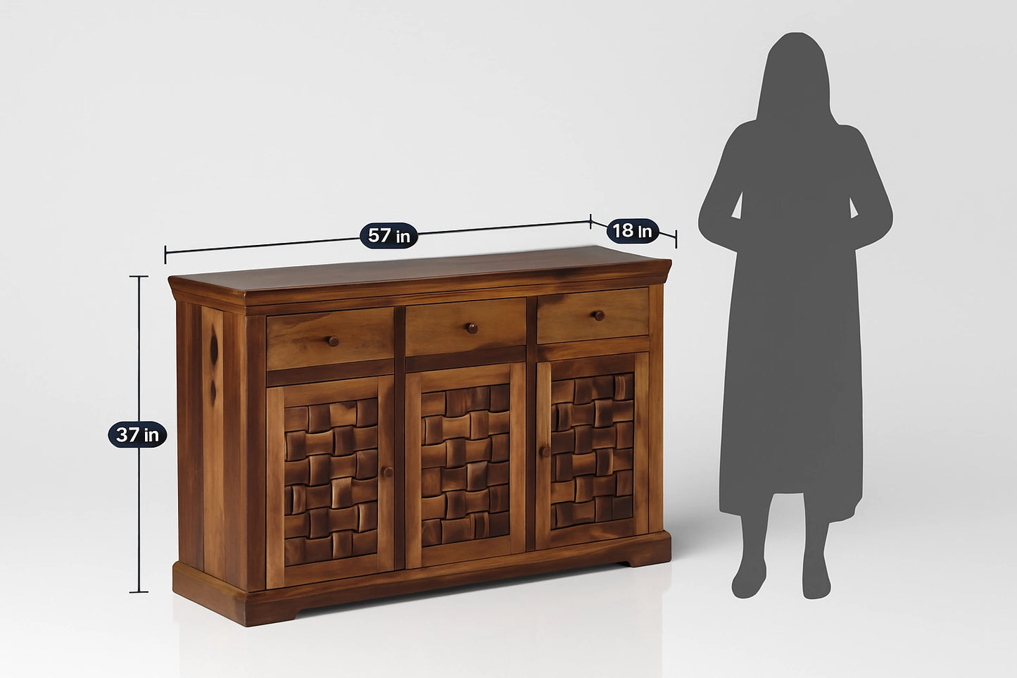 Niwar Sheesham Solid Wood Sideboard