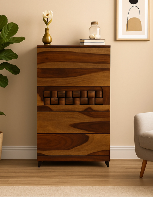 Niwar Solid Wooden Chest Of Drawers