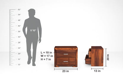 Aryvara Wooden Bed Side Table