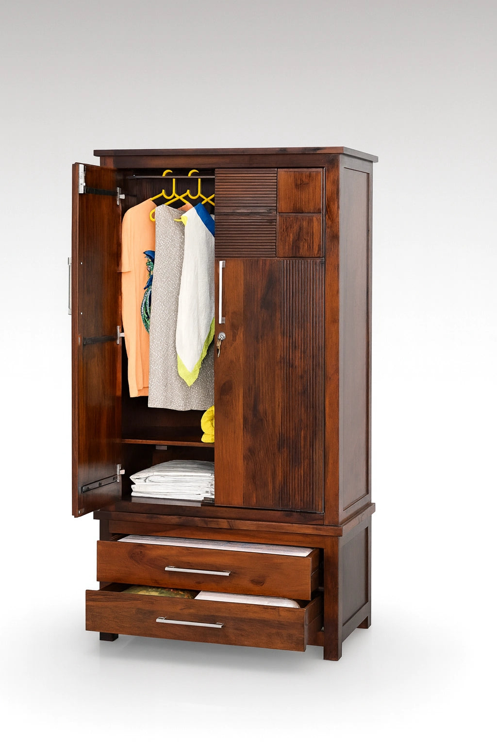 Aryvara Wooden Wardrobe 2 Door
