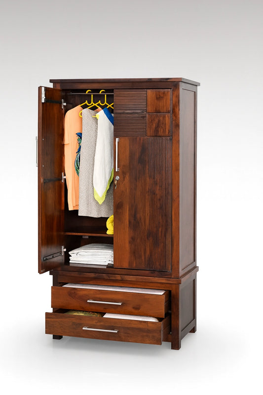 Aryvara Wooden Wardrobe 2 Door