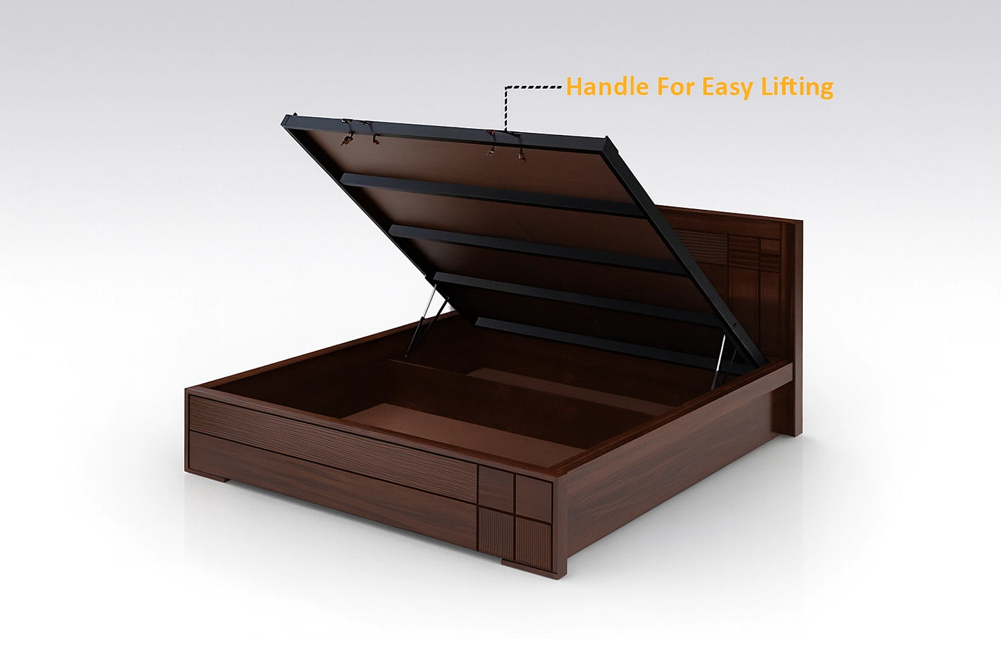 Aryvara Wooden Queen Bed With Hydraulic Storage