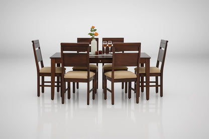 Aryvara Wooden Dining Table 6 Seater Set