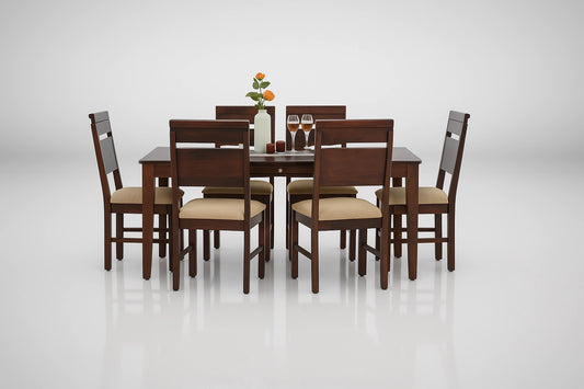 Aryvara Wooden Dining Table 6 Seater Set
