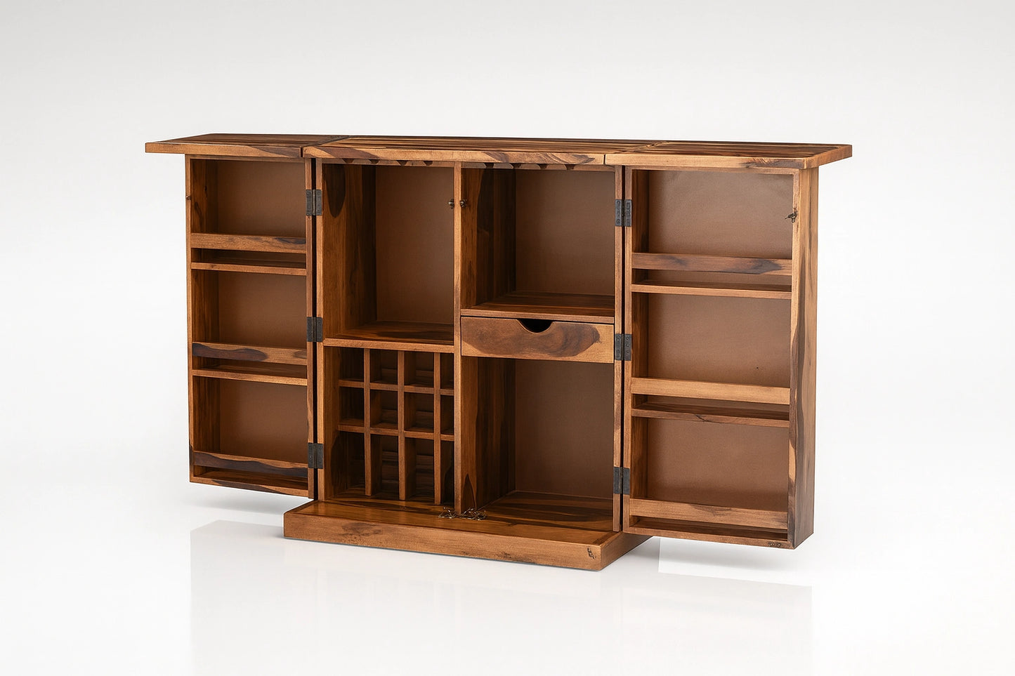 Magadha Wooden Expandable Bar Cabinet