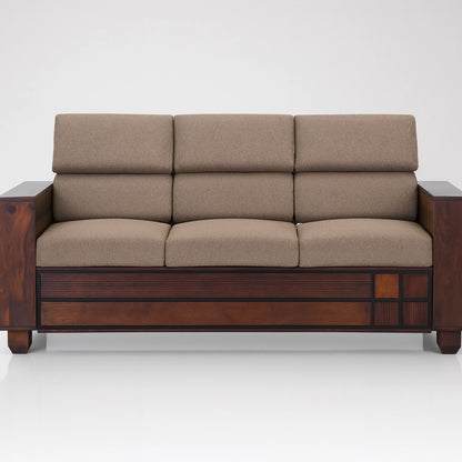 Aryvara Sheesham Wooden 3 Seater Sofa with cushion