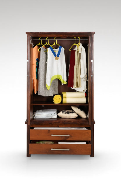 Aryvara Wooden Wardrobe 2 Door