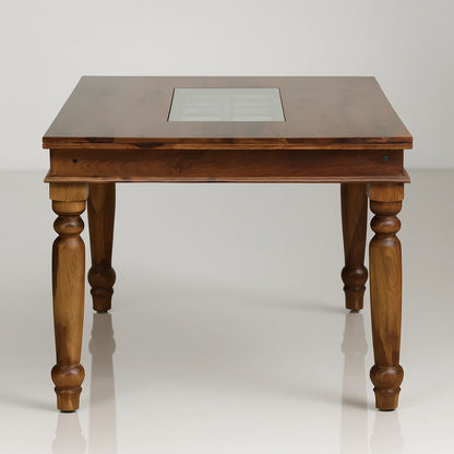 Casa Wooden Dining Table 6 Seater Set with Cushioned Chair