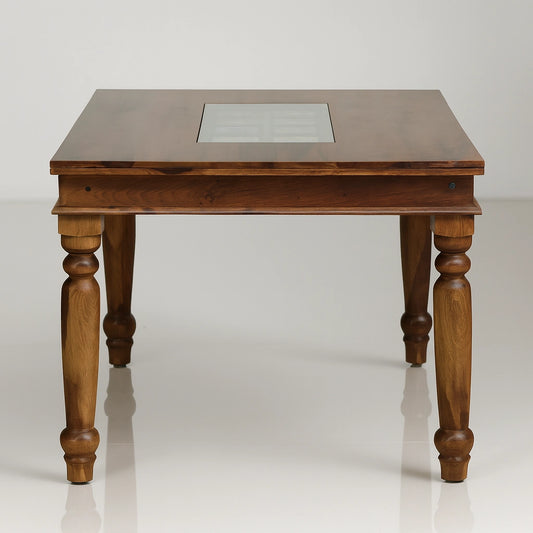 Casa Wooden Dining Table 6 Seater Set with Cushioned Chair