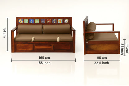 Casa Sheesham Wood Sofa Bed