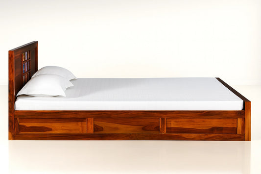 Casa Solid Sheesham Wood Queen Size Storage Bed