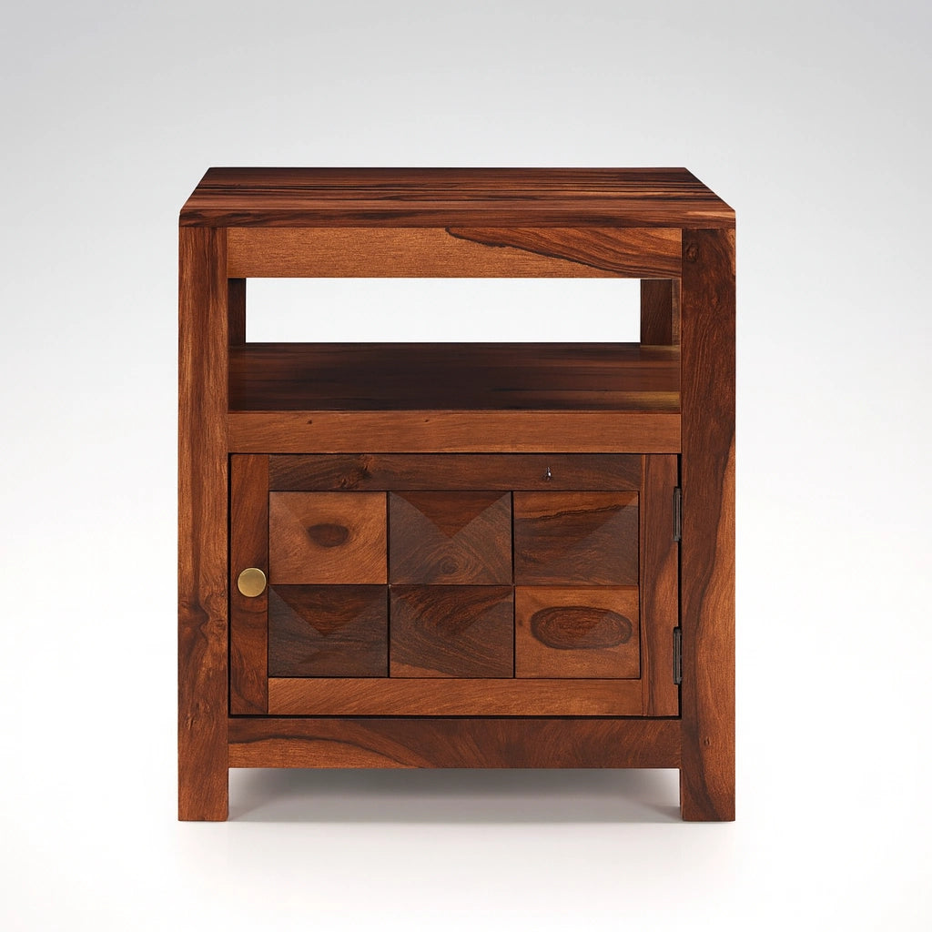 Magadha Wooden Bed Side Table