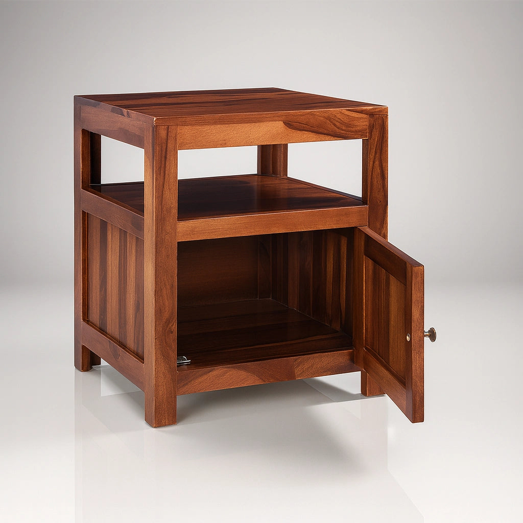 Magadha Wooden Bed Side Table