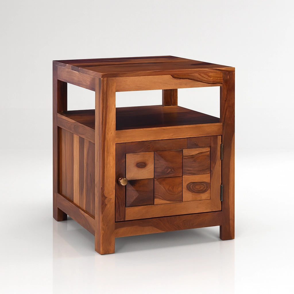 Magadha Wooden Bed Side Table
