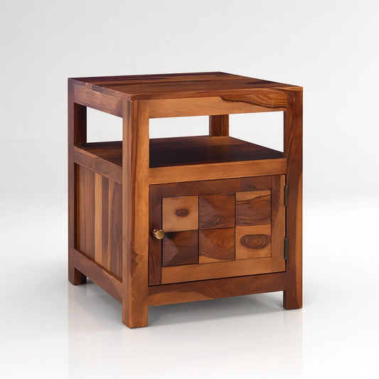Magadha Wooden Bed Side Table